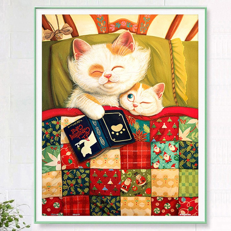 60x80CM - Lovely Cat DIY 5D full Diamond Painting no frame