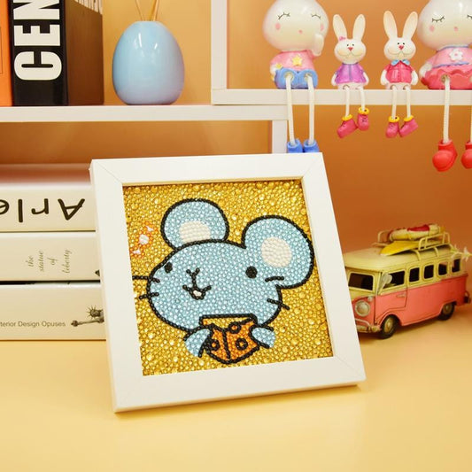 18X18CM Mouse with frame 5D Kids Diamond Painting