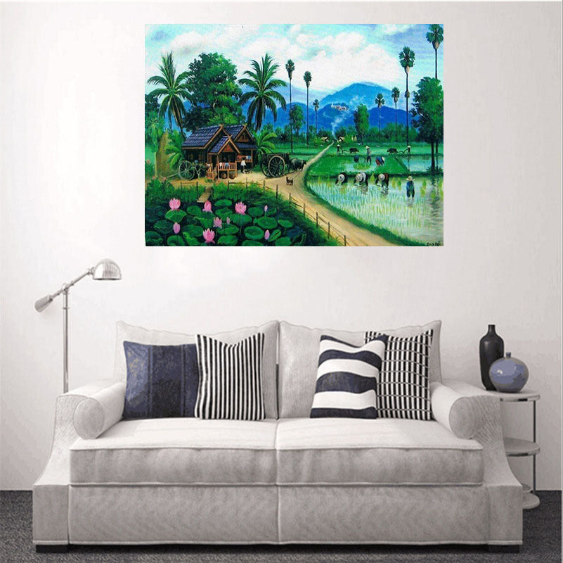 80x50cm Southeast Asia 5d diy diamond painting full drill NO FRAME