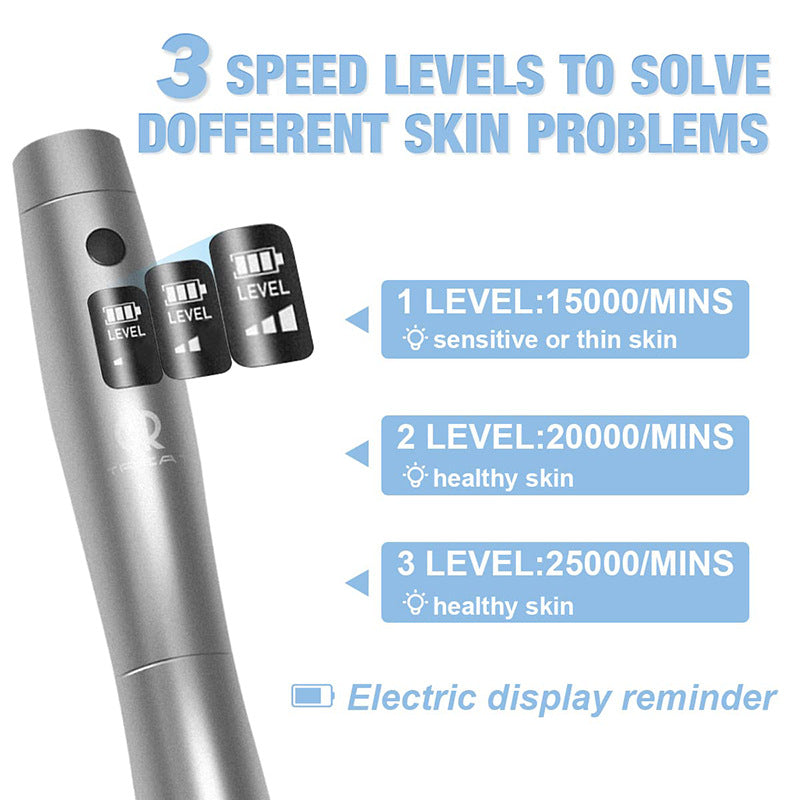 Microneedling Pen Kit with 12 pcs Replacement Microneedle Derma Roller, Microdermabrasion Beauty Dermar Pen Titanium Micro Needles Skin Roller