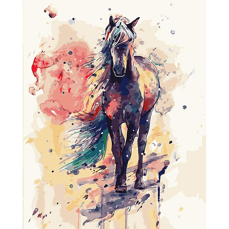 Horse No Framed DIY Oil Painting By Numbers Canvas Wall Art For Living Room Home Decor 40*50CM