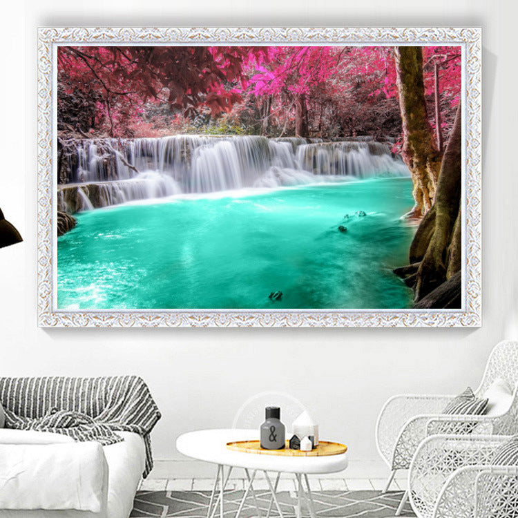 80x40cm water fall 5d diy diamond painting full drill NO FRAME