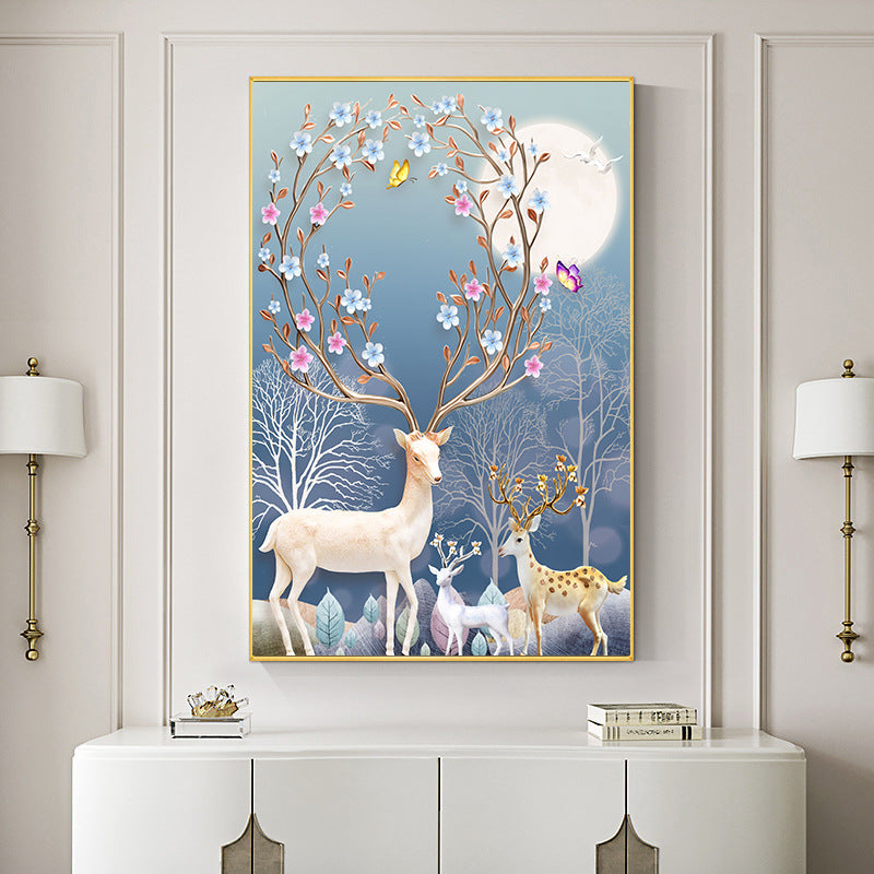 Deer 5d diy diamond painting full drill NO FRAME (AB+Special beads）