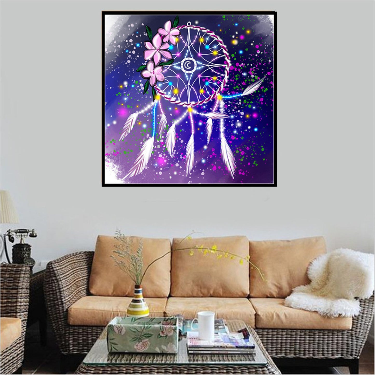 30x30CM dream catcher 5D Full Diamond no frame M3264