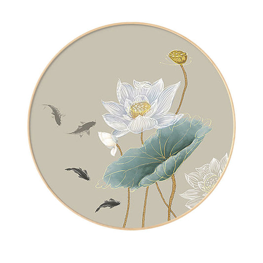 60x60cm Lotus and fish 5d diy diamond painting full drill NO FRAME