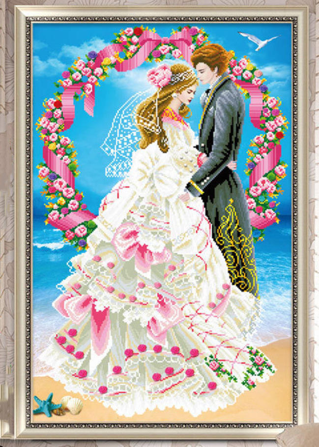 60X80CM Wedding couple  5D Full Diamond no frame