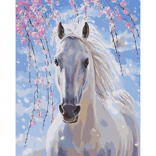 Horse No Framed DIY Oil Painting By Numbers Canvas Wall Art For Living Room Home Decor 40*50CM