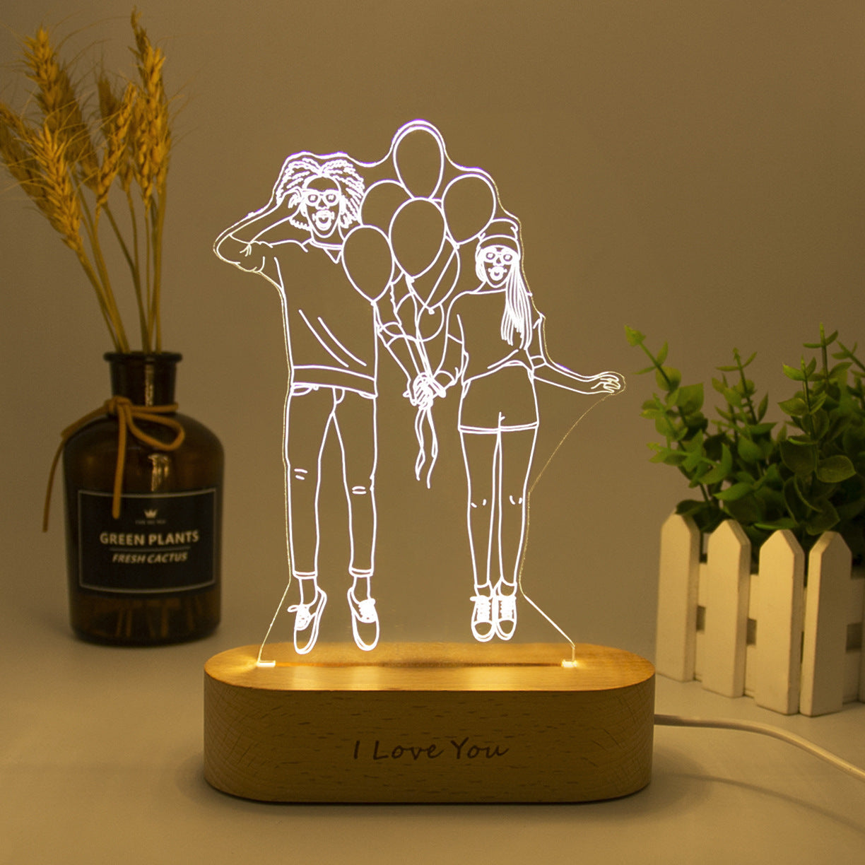 Personalized Custom Picture Photo Night Lamp Text Customized Valentine's Day Wedding Anniversary Birthday 3D Night Light Gifts