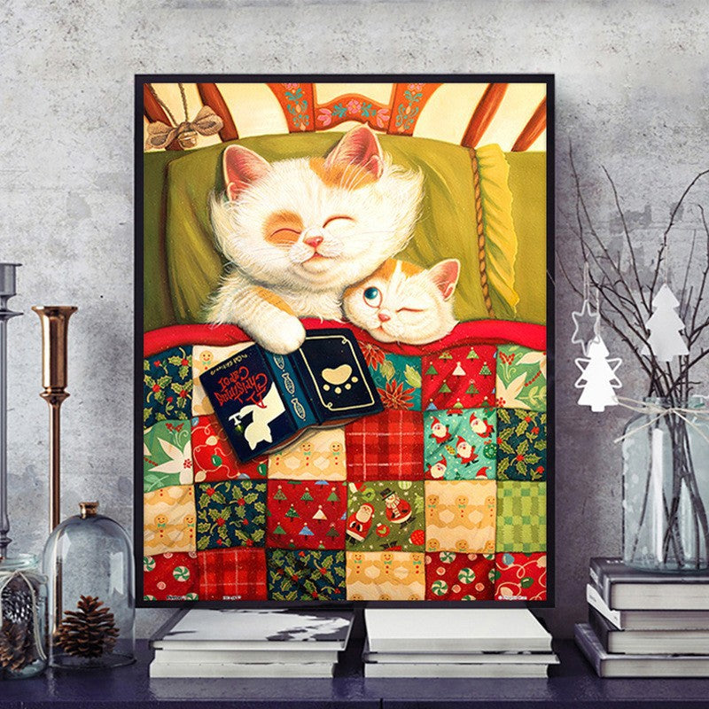 60x80CM - Lovely Cat DIY 5D full Diamond Painting no frame