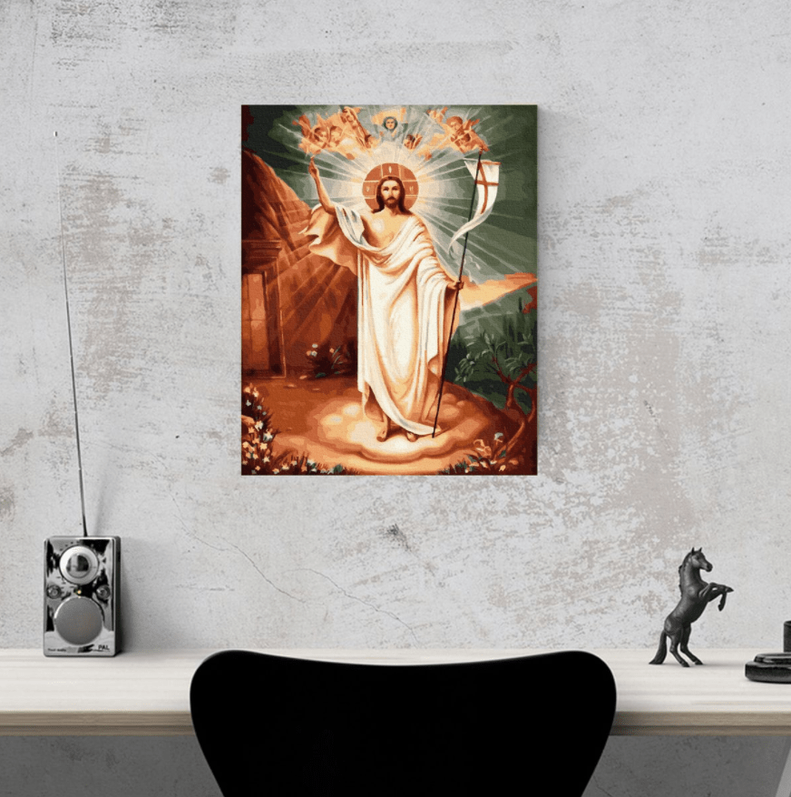 No Framed Risen Christ  DIY Oil Painting By Numbers Canvas Wall Art For Living Room Home Decor 40*50CM