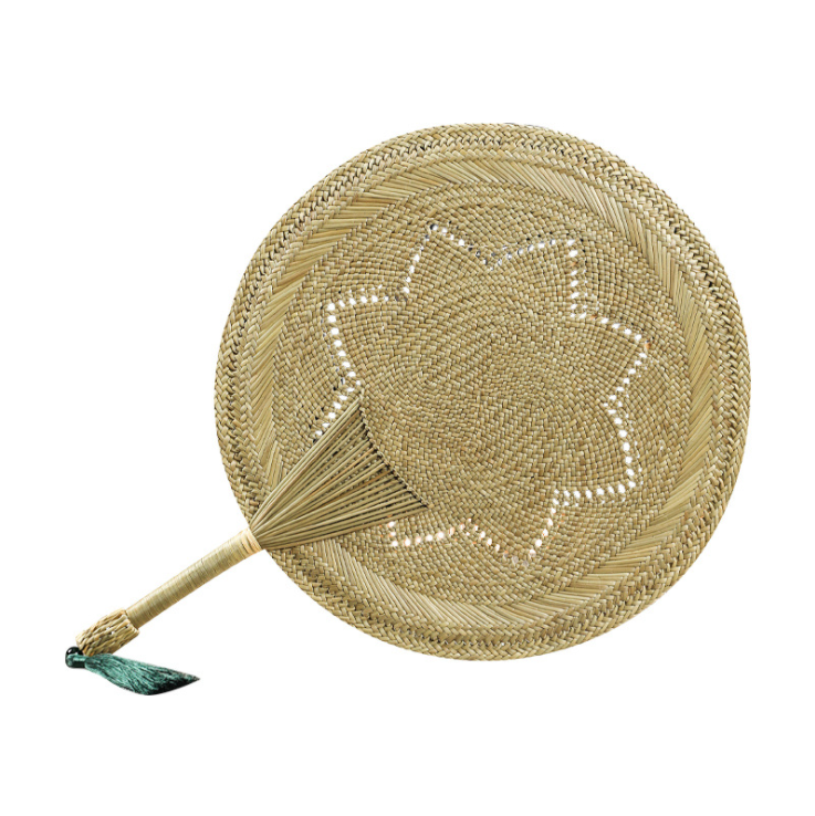 Hand-Woven Fan Cattail Leaf Braided Fan