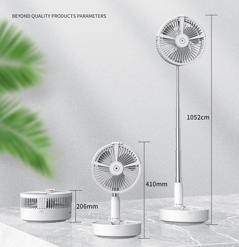 Portable Electric Folding Hydrating Fans Humidifying Hydration Water Spray Fan Wireless Table Desk Lamp Home Floor Standing Fan