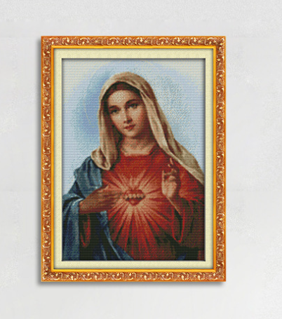 Religion Series  Cross Stitch Kits 11CT Stamped  Full Range of Embroidery Starter Kit for Beginners Pre-Printed Pattern