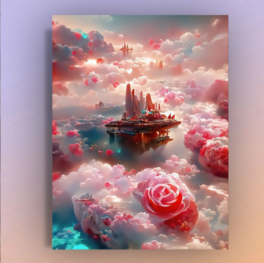 Fantasy Palace DIY Oil Painting By Numbers Canvas Wall Art For Living Room Home Decor 40*50CM