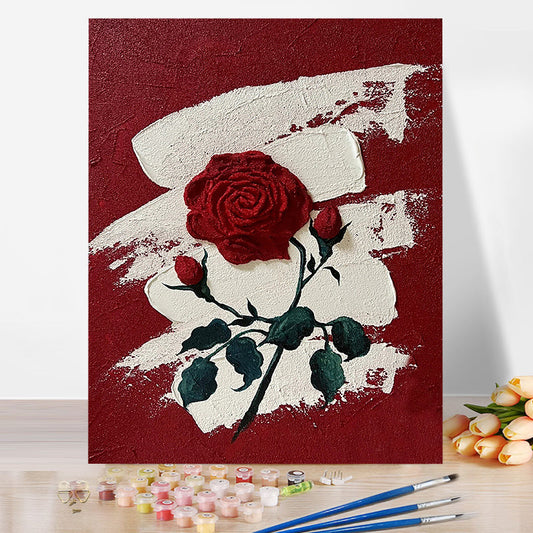 Rose Flower No Framed DIY Oil Painting By Numbers Canvas Wall Art For Living Room Home Decor 40*50CM