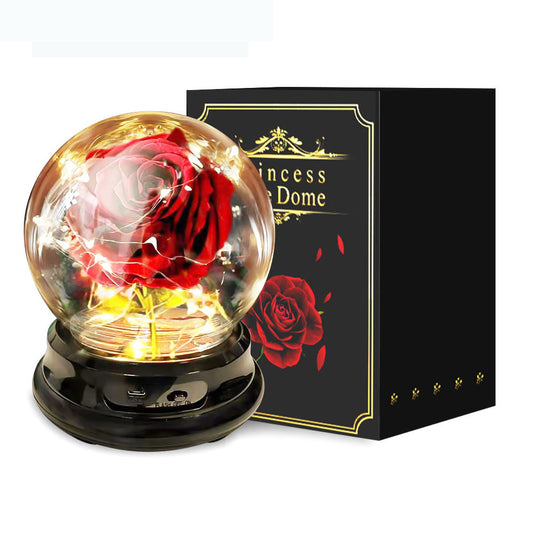 LED Enchanted Galaxy Rose With Fairy String Lights For Valentine's Day Gift