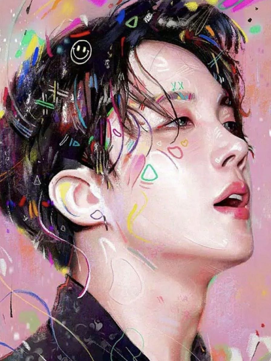 30x40CM J-HOPE BTS 5D Full Diamond Painting NO Frame round diamond