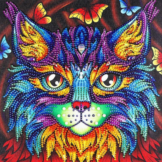 30X40cm cat 5D Diamond Painting（ Special beads)