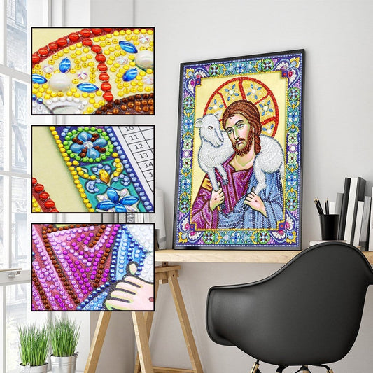 30X40cm jesus 5D Diamond Painting（ Special beads)