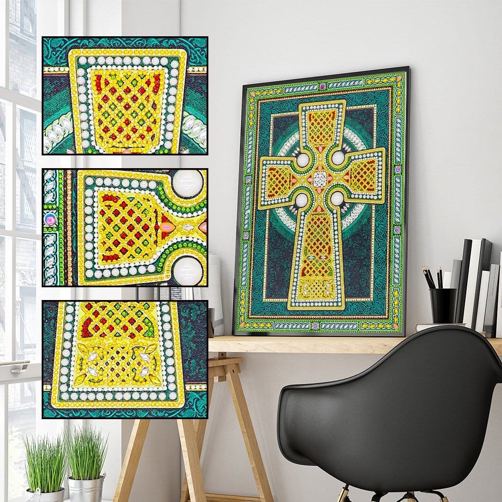 30X40cm CROSS 5D Diamond Painting（ Special beads)