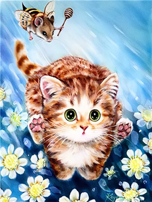 30x40cm cat 5d diy diamond painting full drill NO FRAME