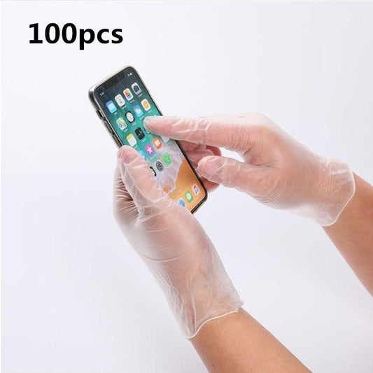 100 Pcs Disposable Gloves Latex PVC Protection Gloves Home Cleaning Rubber Food Grade Gloves