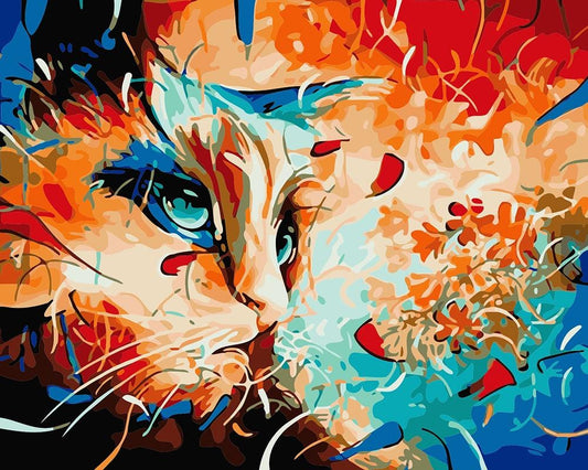 Cat No Framed DIY Oil Painting By Numbers Canvas Wall Art For Living Room Home Decor 40*50CM