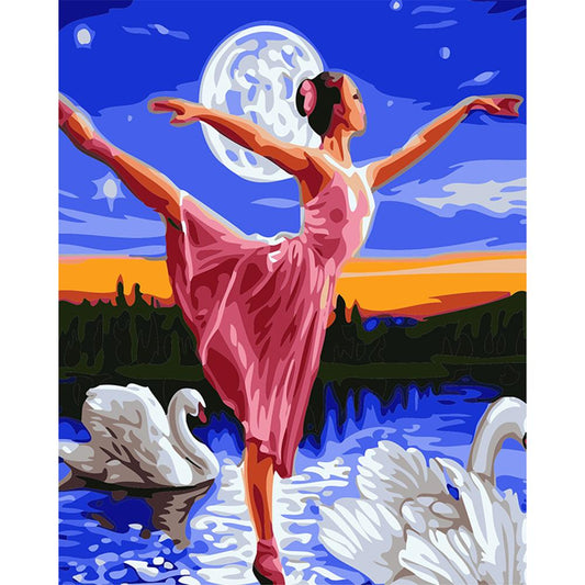 Ballet No Framed DIY Oil Painting By Numbers Canvas Wall Art For Living Room Home Decor 40*50CM