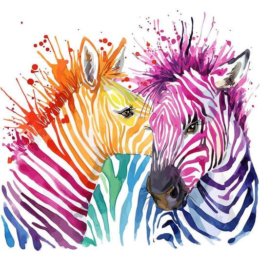 30X30CM-Zebra-5D Full Diamond Painting DIY Pictures WLL409