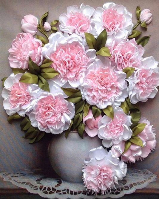 30X40CM-Pink Flower-5D Full Diamond Painting DIY Pictures M7198