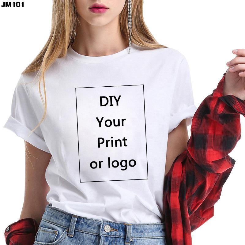 Customized Printed T-Shirt Women and Men's Tops Tshirt  DIY Your Like Photo Or Logo Custom