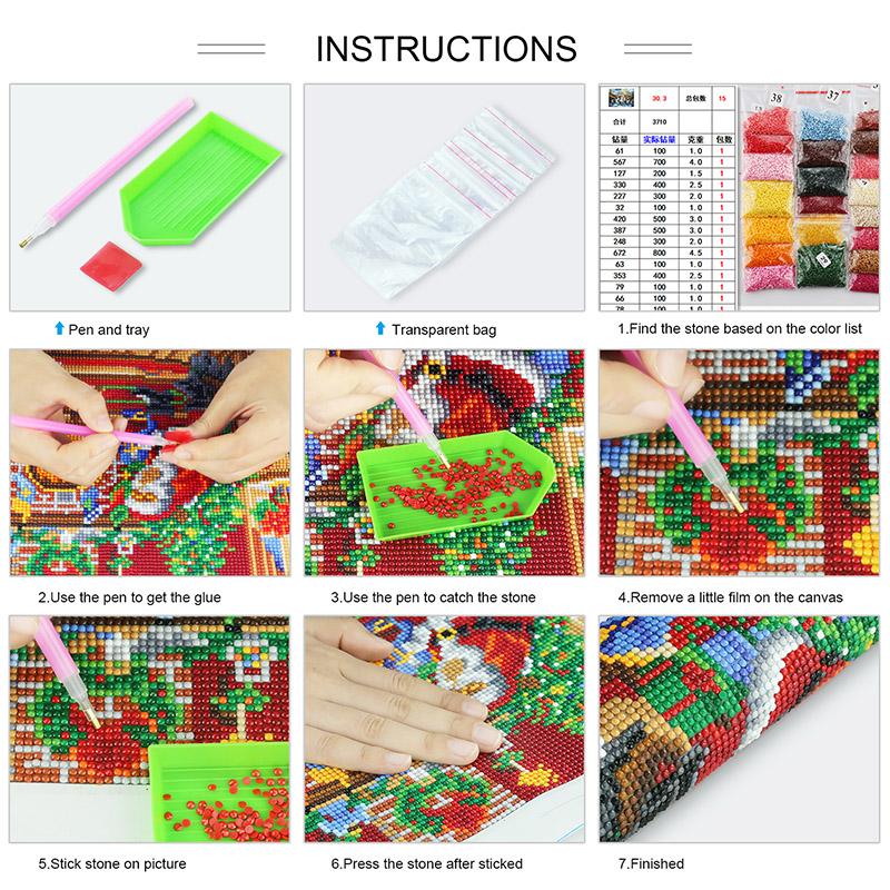 DIY 5D Diamond Painting House Diamond Embroidery Winter Snow Scenery Full Square/Round
