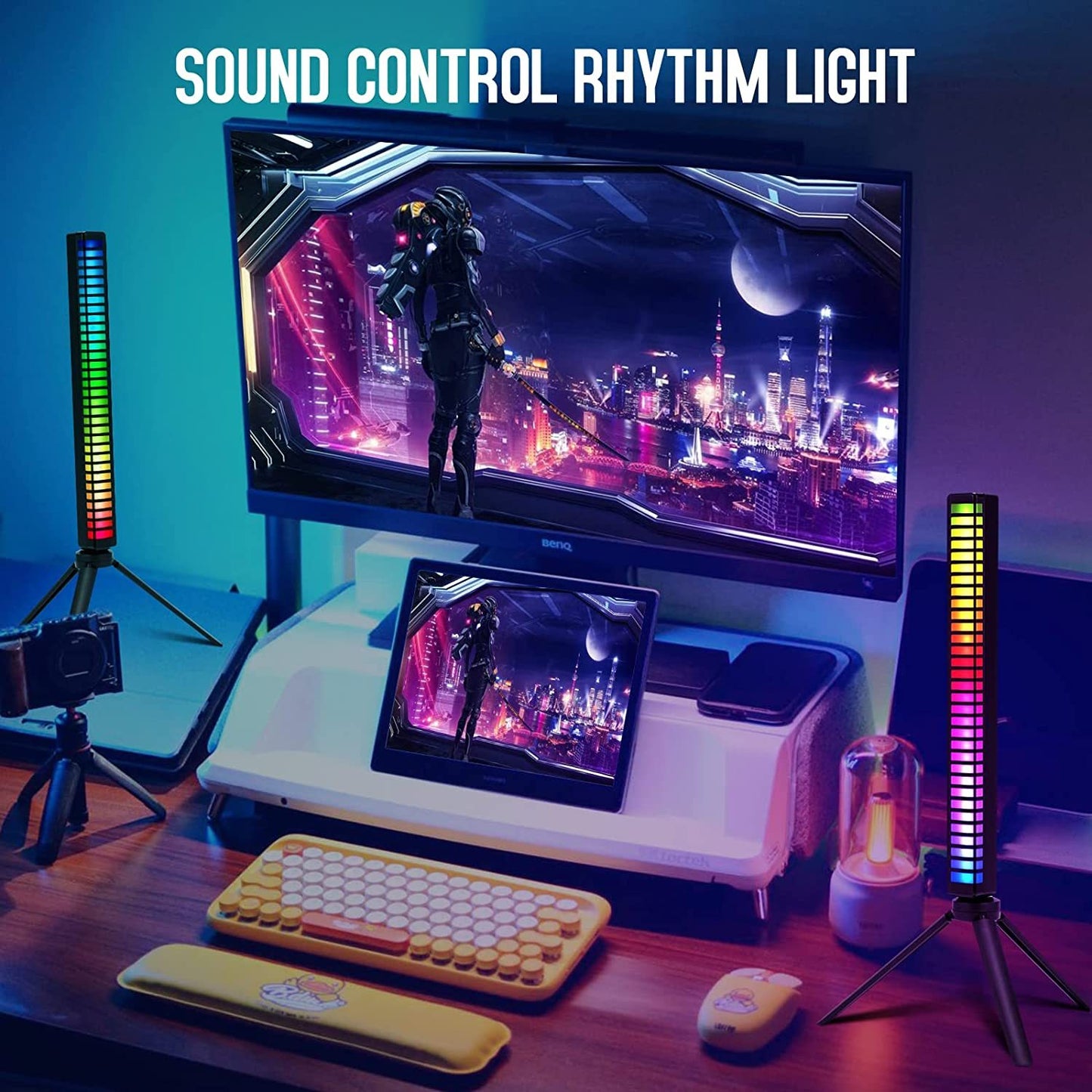 RGB Sound Control Music Pickup Rhythm Lights with APP & Built-in Battery