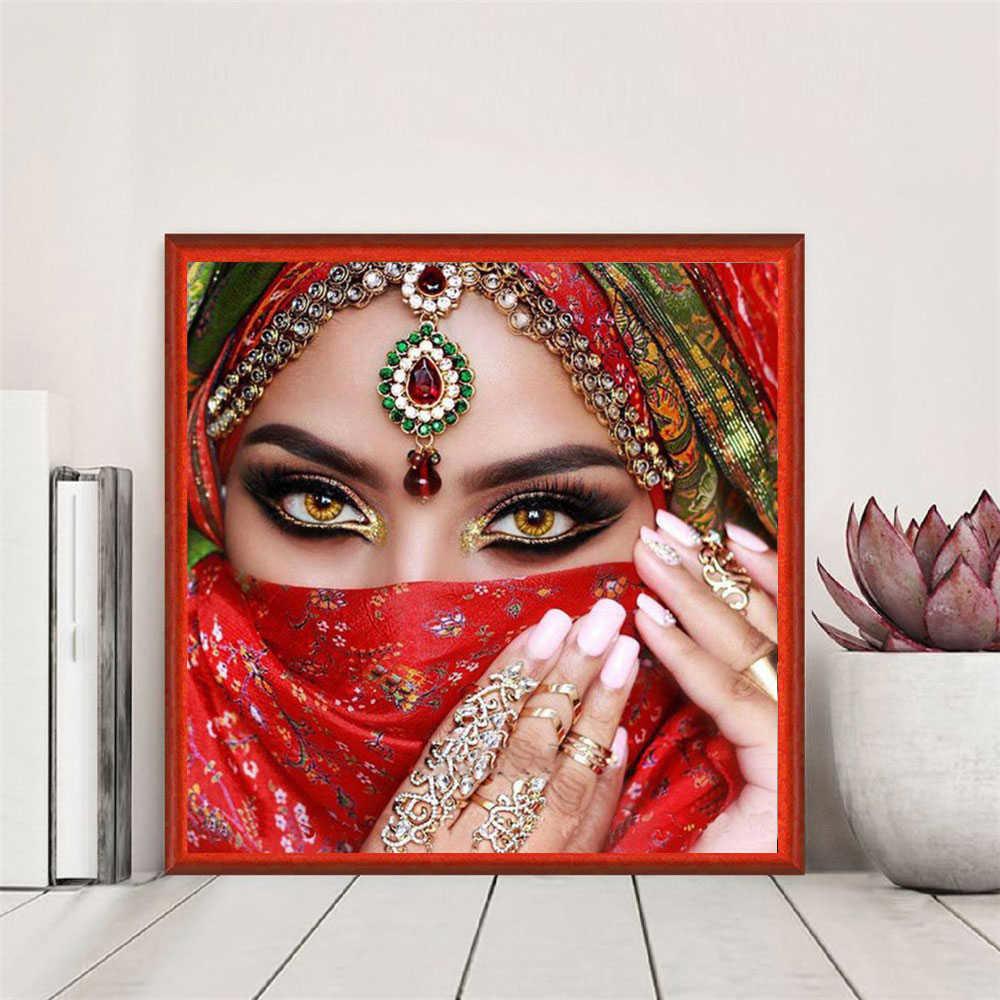 40X40CM Girls Diamond Painting NO FRAME Round beads