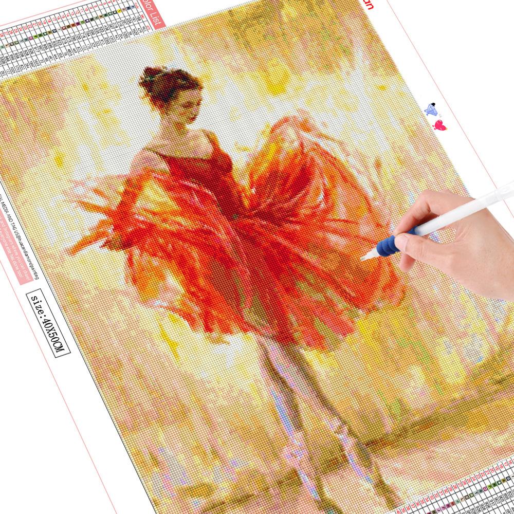 40x50cm Ballet 5D Diamond Painting Round drill NO FRAME