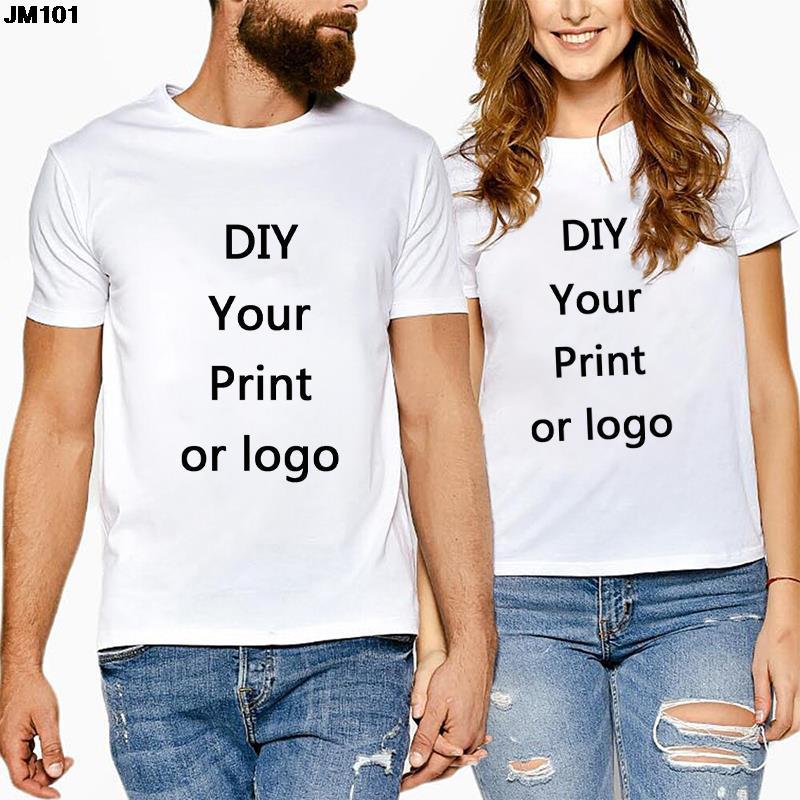 Customized Printed T-Shirt Women and Men's Tops Tshirt  DIY Your Like Photo Or Logo Custom