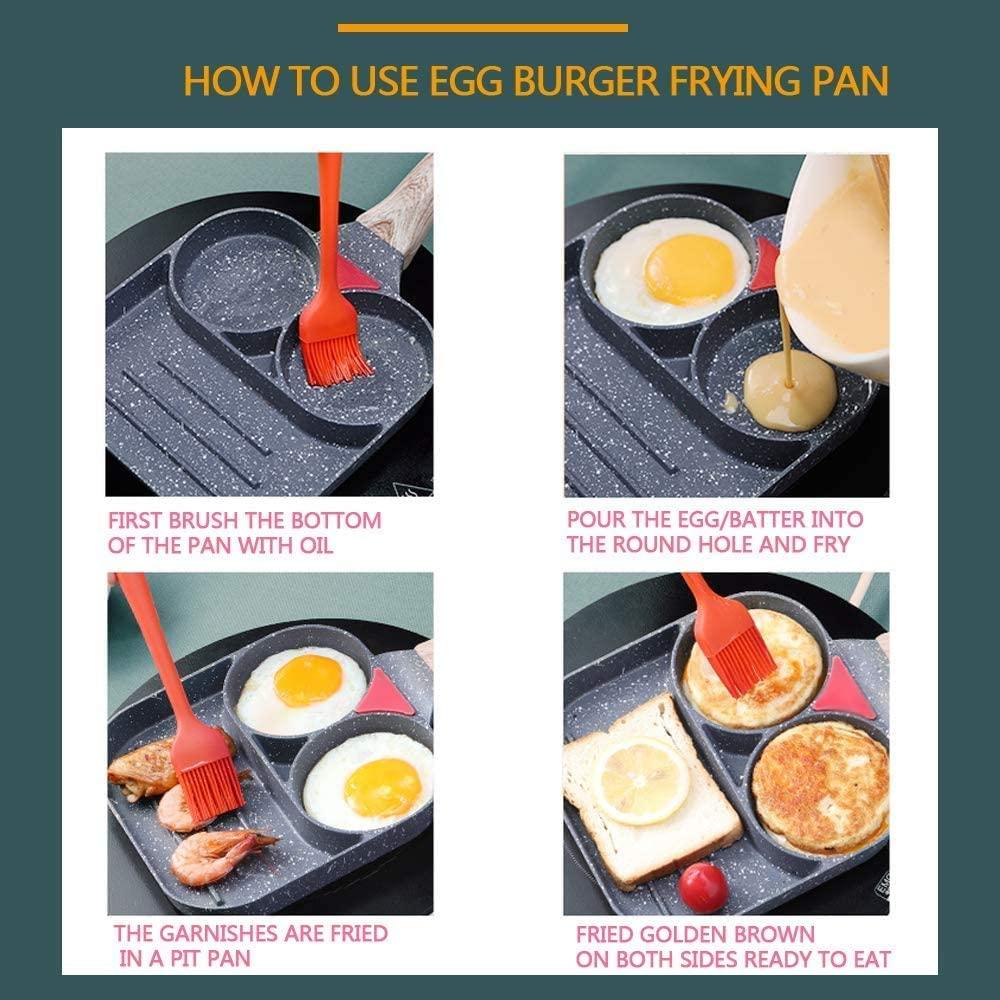 Egg Frying/Cooking Pan, 2-Cups Non-stick Multipurpose Hamburger Frying Pan cookware Fried Egg,Pancake,Omelette pan