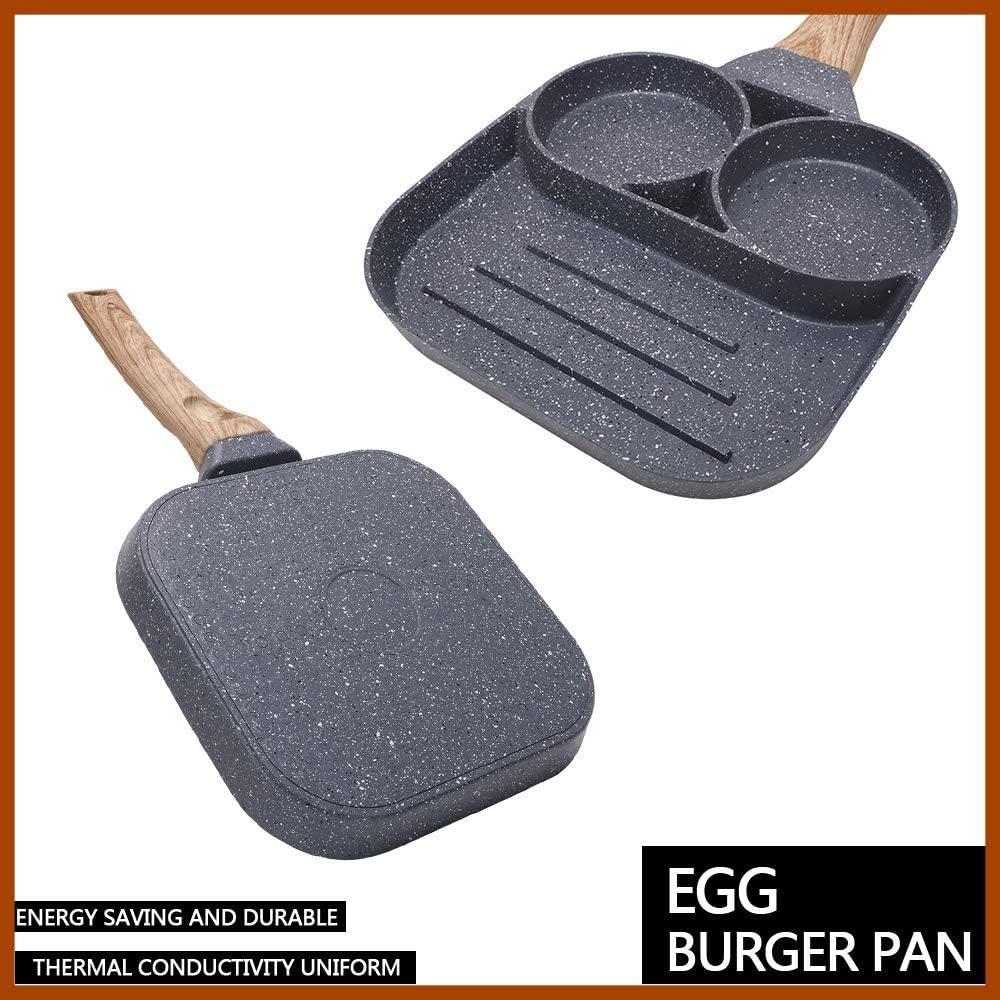 Egg Frying/Cooking Pan, 2-Cups Non-stick Multipurpose Hamburger Frying Pan cookware Fried Egg,Pancake,Omelette pan