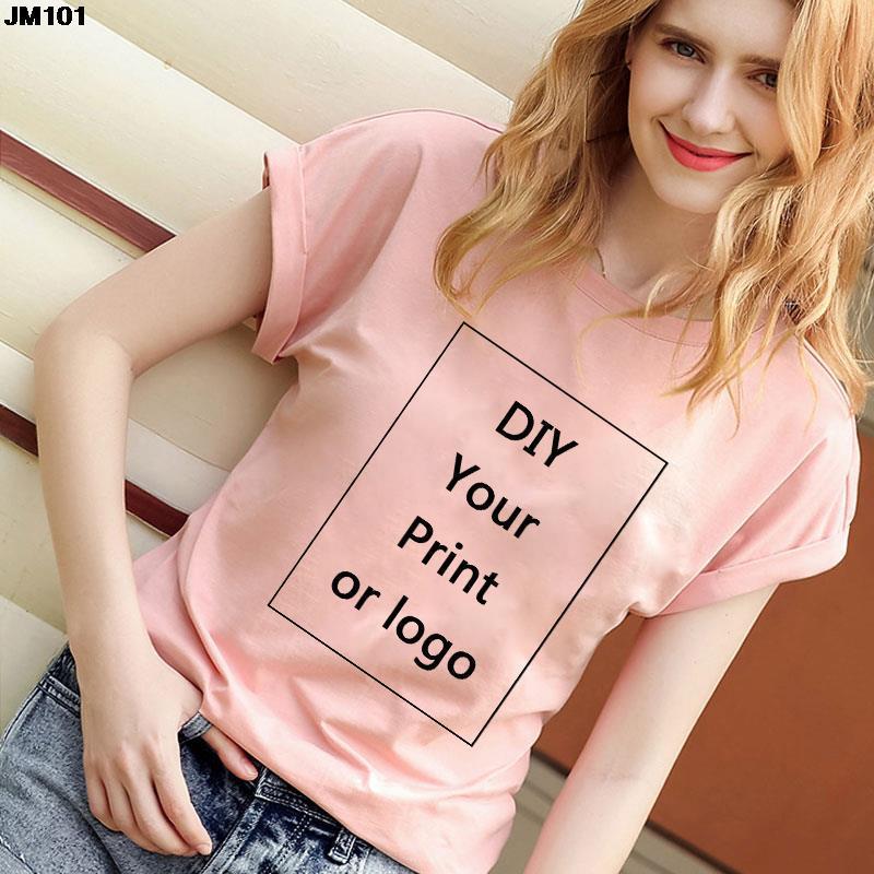 Customized Printed T-Shirt Women and Men's Tops Tshirt  DIY Your Like Photo Or Logo Custom