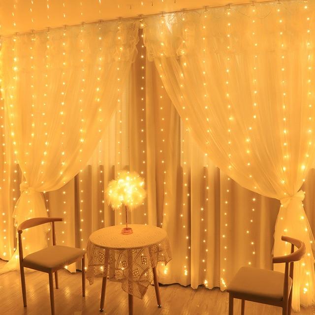 3*3m String Lights Remote Control 300LED